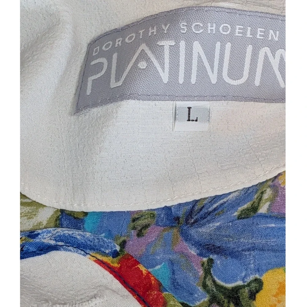 Dorothy Schoelen Platinum Skirt Set Women L 14 Multicolor Floral Excellent‎ USA